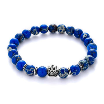 Natürlicher Imperial Stein Perlen Buddha Armband Naturstein Perlen Bär Schmuck Viele Lager versandfertig